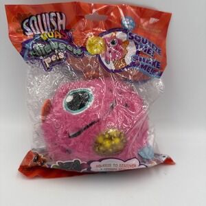 Wink Squish Squash Pet Wink Squeeze Toy Pet Pink Plush Bettertoyz HTF